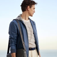 Sionan Erkek Kapüşonlu Deri Ceket