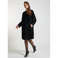 Siyah Celile Kadın Kürk Kaban