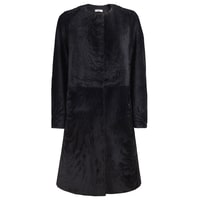 Siyah Celile Kadın Kürk Kaban