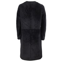 Siyah Celile Kadın Kürk Kaban