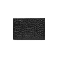 Siyah Dukinea Kroko Baskılı Deri Kartlık