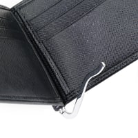 Siyah Erkek Para Klipsli Deri Cüzdan / Kartlık