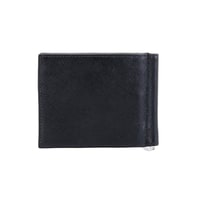 Siyah Erkek Para Klipsli Deri Cüzdan / Kartlık