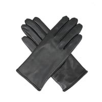 Siyah Kadın Deri Eldiven