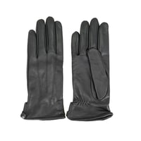 Siyah Kadın Deri Eldiven