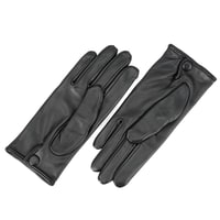 Siyah Kadın Deri Eldiven