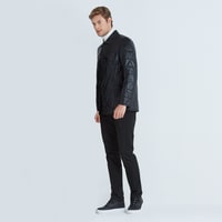 Siyah Maurio Erkek Deri Mont