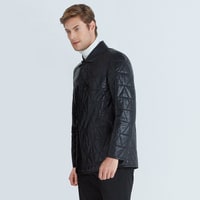 Siyah Maurio Erkek Deri Mont