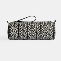 Siyah Monogram Desenli Kalemlik/Tıraş/Makyaj Çantası