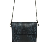 Siyah Tulip Kadın Zincir Detaylı Deri Çapraz Çanta
