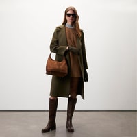 Stefania Yeşil Kadın Trençkot