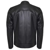 Steven Siyah Erkek Deri Mont