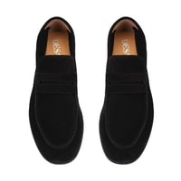 Stewart Siyah Erkek Süet Deri Loafer