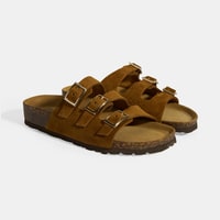 Taba Kadın Toka Detaylı Süet Terlik