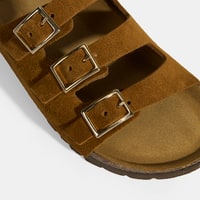 Taba Kadın Toka Detaylı Süet Terlik