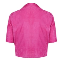 Teresina Pembe Kadın Süet Deri Gömlek