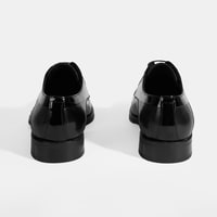 Therese Siyah Erkek Bağcıklı Rugan Klasik Ayakkabı