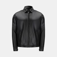 Thomas Erkek Siyah Deri Mont