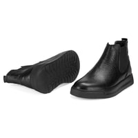 Trevin Siyah Erkek Lastikli Deri Chelsea Bot
