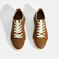 Triyo Taba Erkek Bağcıklı Deri Günlük Ayakkabı