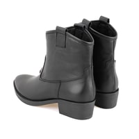 Vaveyla Siyah Kadın Deri Bot