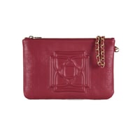 Vionya Bordo Nakışlı El Çantası