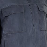 Vitale Gri Erkek Süet Deri Bomber Ceket