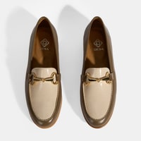 Vizon Kadın Metal Aksesuarlı Slip-On Rugan Loafer