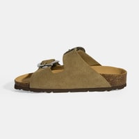 Vizon Kadın Toka Detaylı Süet Terlik