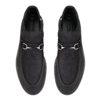 Wallace Siyah Erkek Fermuarlı Süet Deri Bot