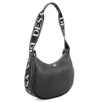 xxx Petunie Siyah Kadın Desa Logo Askılı Deri Omuz Çantası