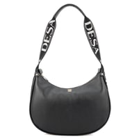 xxx Petunie Siyah Kadın Desa Logo Askılı Deri Omuz Çantası