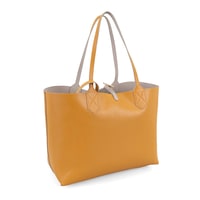 XXXEmely Bej Kadın Çift Taraflı Deri Omuz Çantası