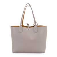 XXXEmely Bej Kadın Çift Taraflı Deri Omuz Çantası