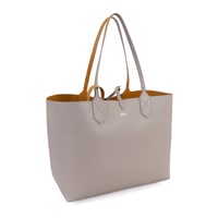 XXXEmely Bej Kadın Çift Taraflı Deri Omuz Çantası