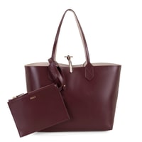 XXXEmely Bordo Kadın Çift Taraflı Deri Omuz Çantası