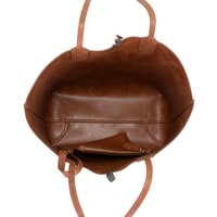 XXXEmely Gri Kadın Çift Taraflı Deri Omuz Çantası