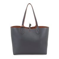 XXXEmely Gri Kadın Çift Taraflı Deri Omuz Çantası