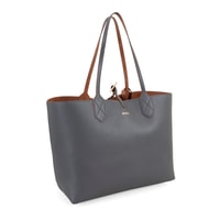 XXXEmely Gri Kadın Çift Taraflı Deri Omuz Çantası