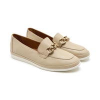 XXXHope DesaComfort Bej Kadın Deri Loafer