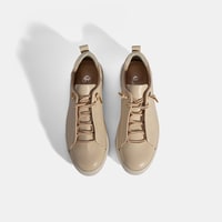 xxxKadın Bej Bağcıklı Deri Günlük Ayakkabı