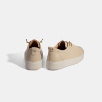 xxxKadın Bej Bağcıklı Deri Günlük Ayakkabı