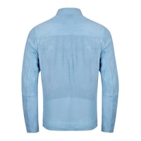 XXXZelmira Mavi Erkek Perfore Süet Deri Ceket