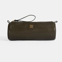 Yeşil Deri Kalemlik/Tıraş/Makyaj Çantası