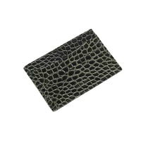 Yeşil Dukinea Kroko Baskılı Deri Kartlık