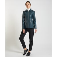 Yeşil Jaxie Kadın Deri Ceket
