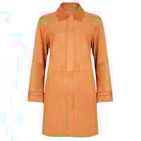 Ysabel Konyak Kadın Süet Deri Pardösü