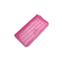 Zane Pembe Kadın Kroko Baskılı Deri Cüzdan