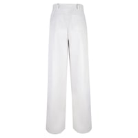 Zelinda Beyaz Kadın Deri Pantolon