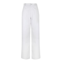 Zelinda Beyaz Kadın Deri Pantolon